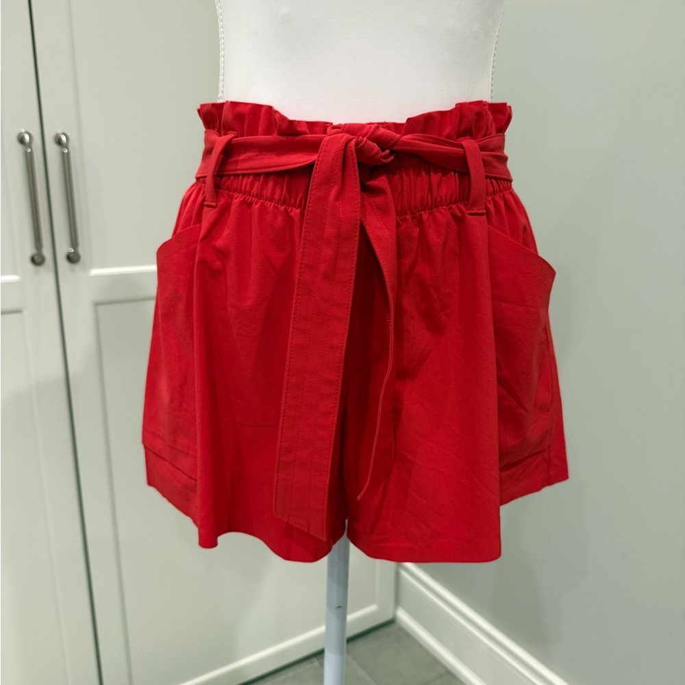 Athleta High Waist Red Women's Shorts